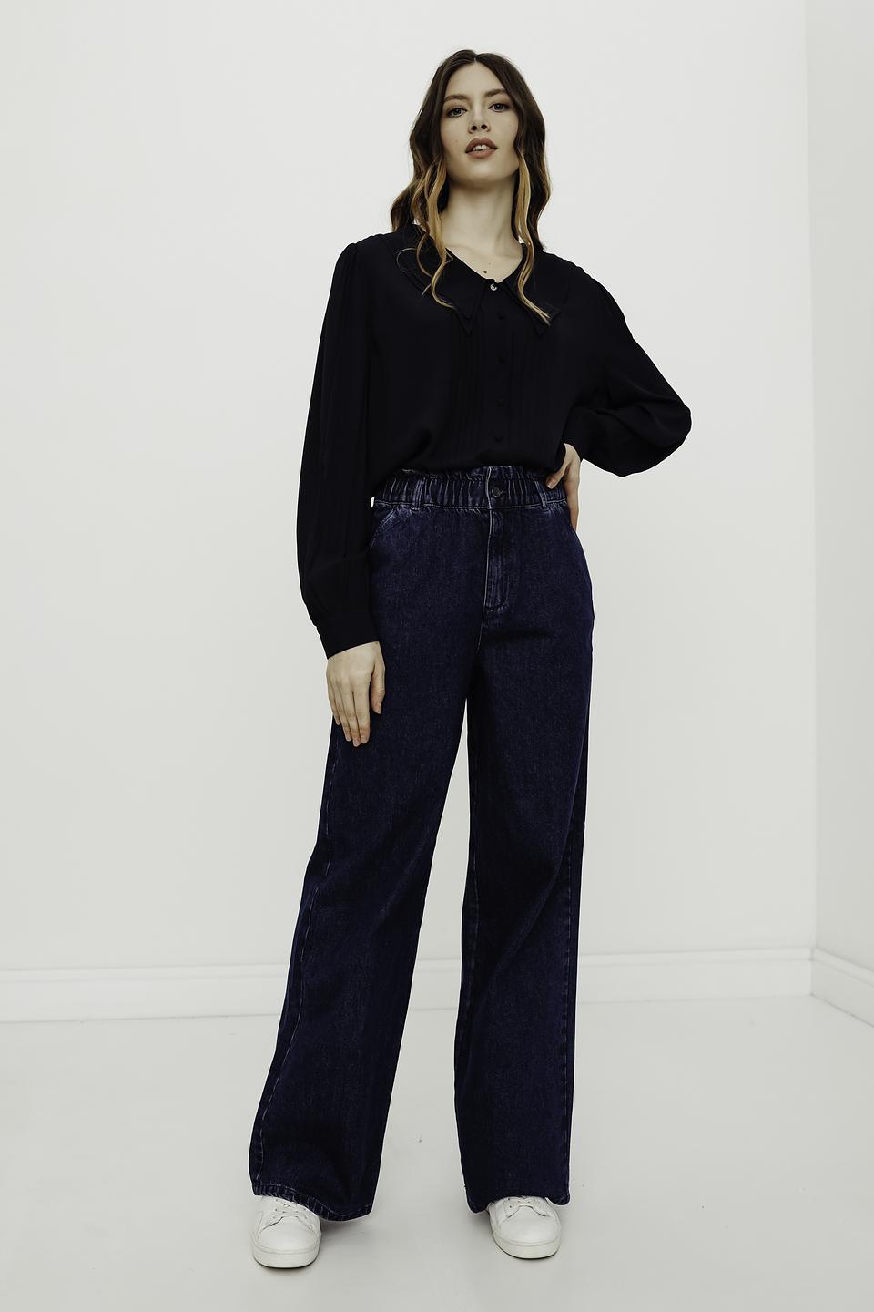 Блуза Mos Mosh чёрная с воланами