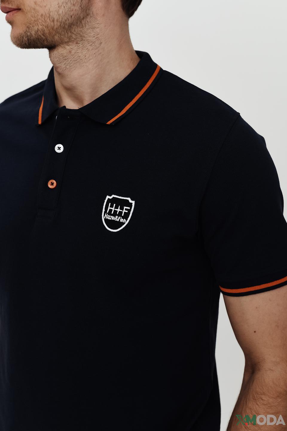 Поло Haze and Finn мужское тёмно-синее