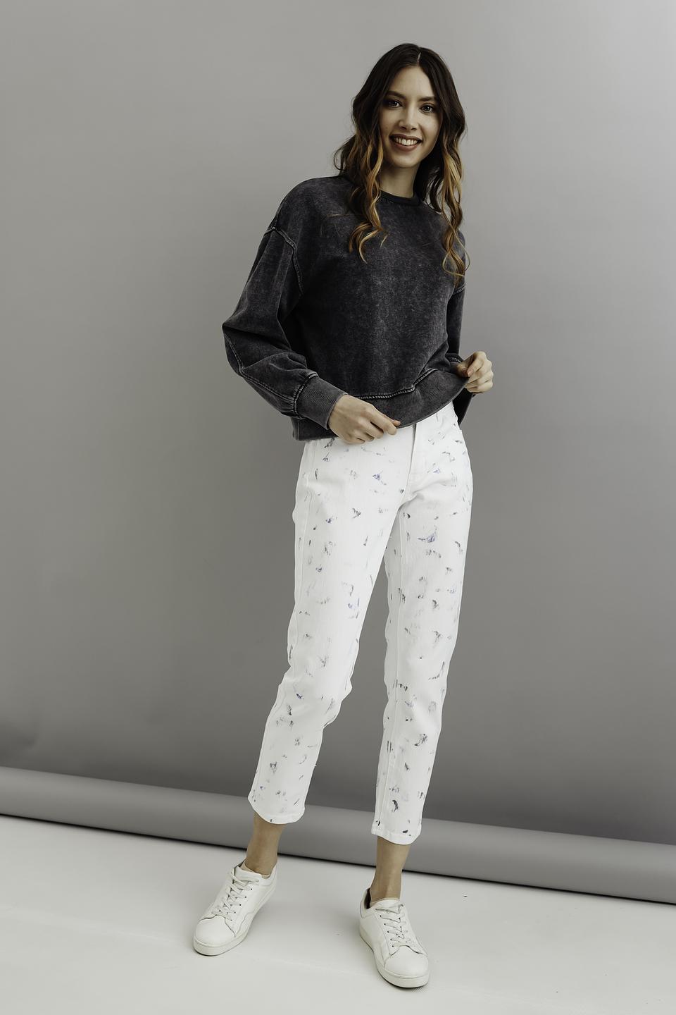 Джинсы Taifun с принтом