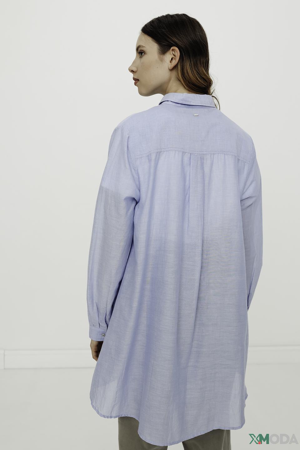 Рубашка Gaudi женская голубая с принтом