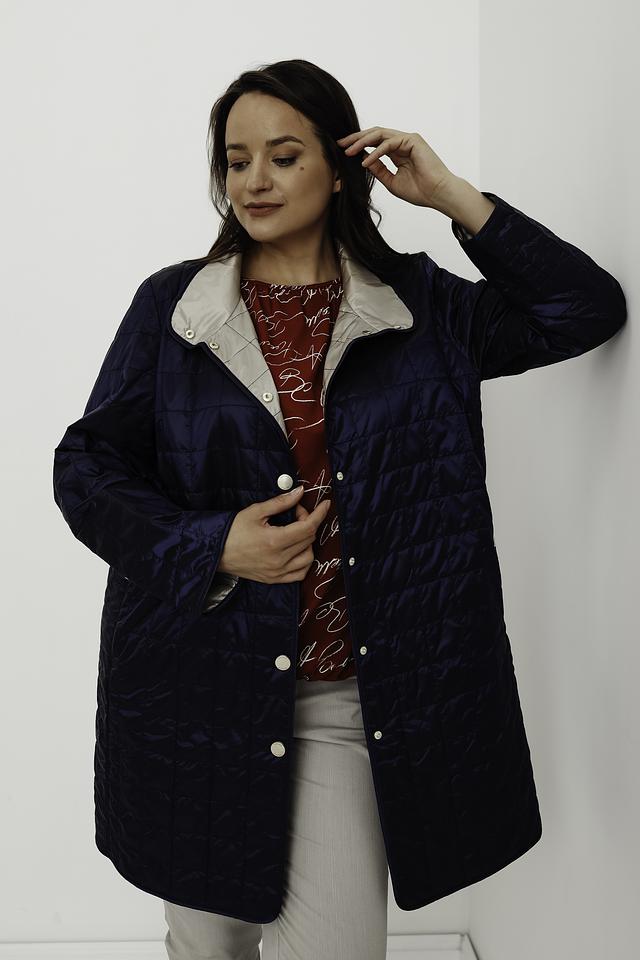 Пальто Baronia стеганое синее