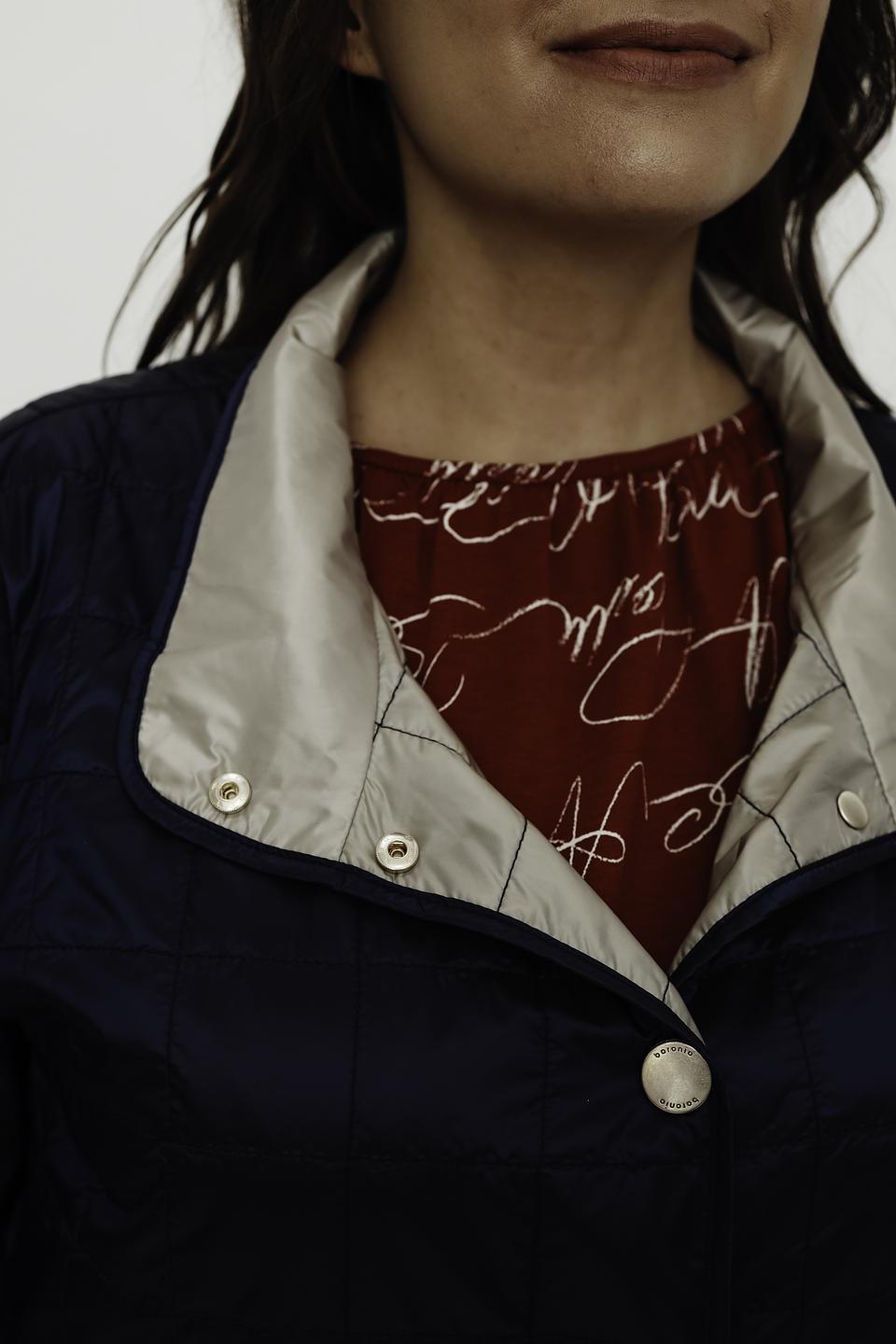 Пальто Baronia стеганое синее