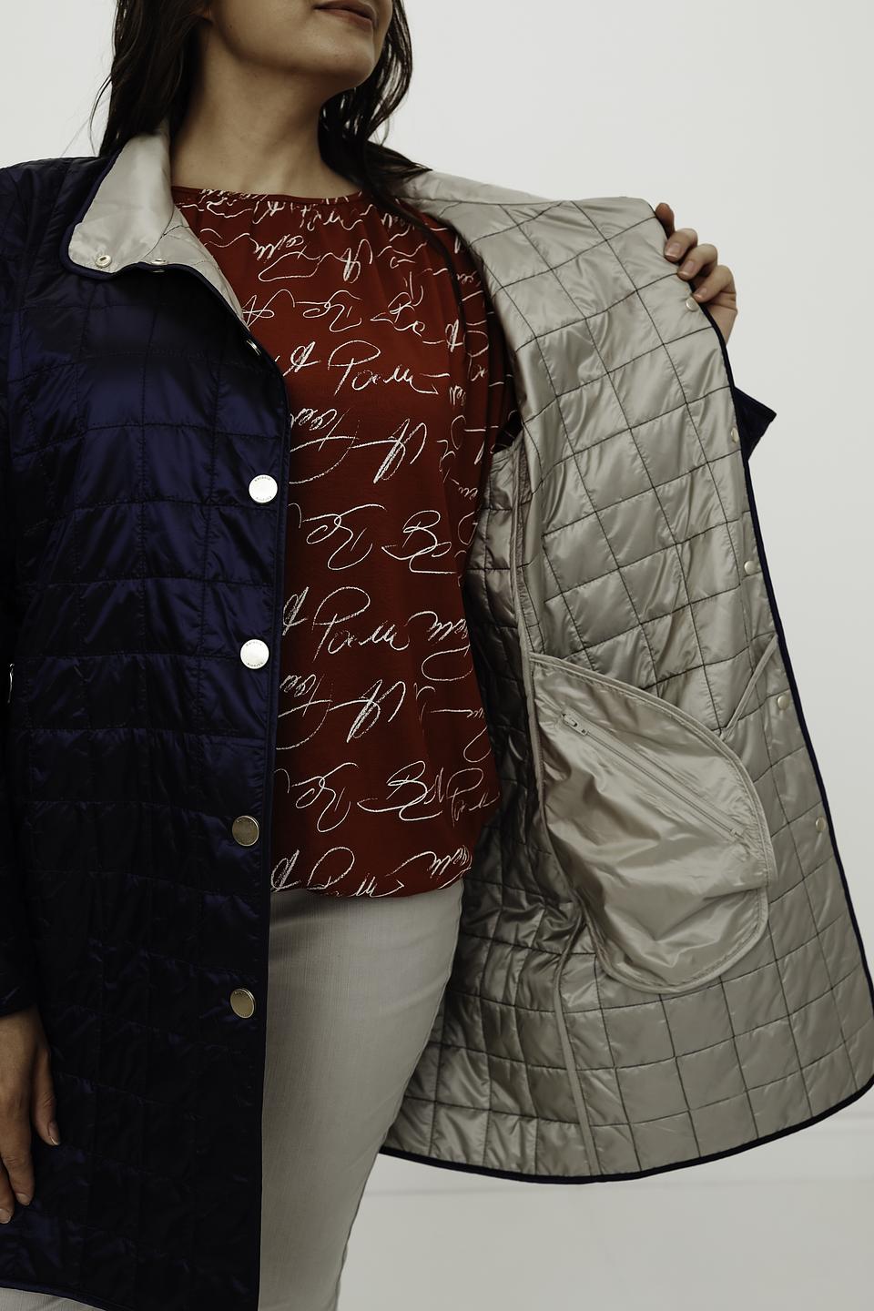 Пальто Baronia стеганое синее