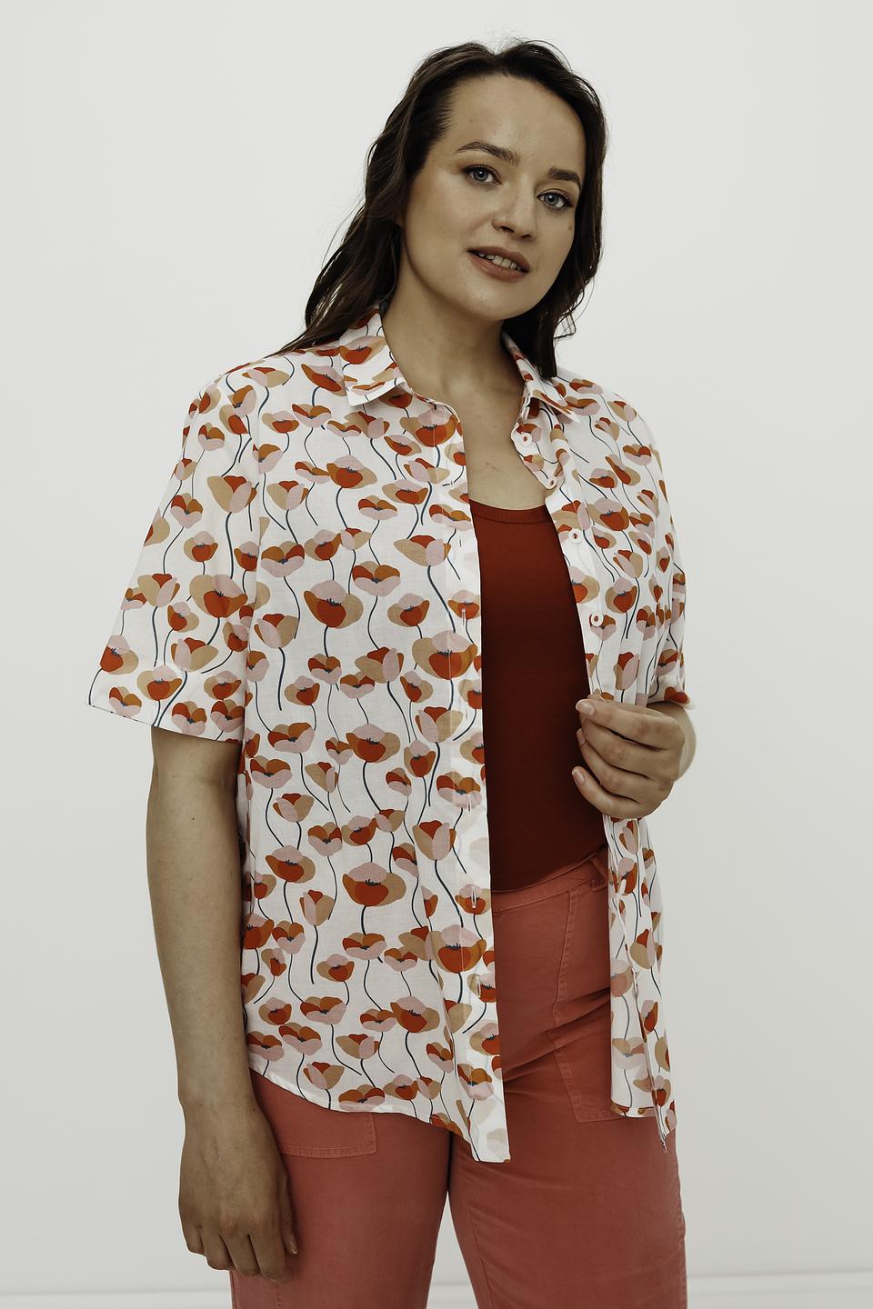 Блуза Erfo с маками
