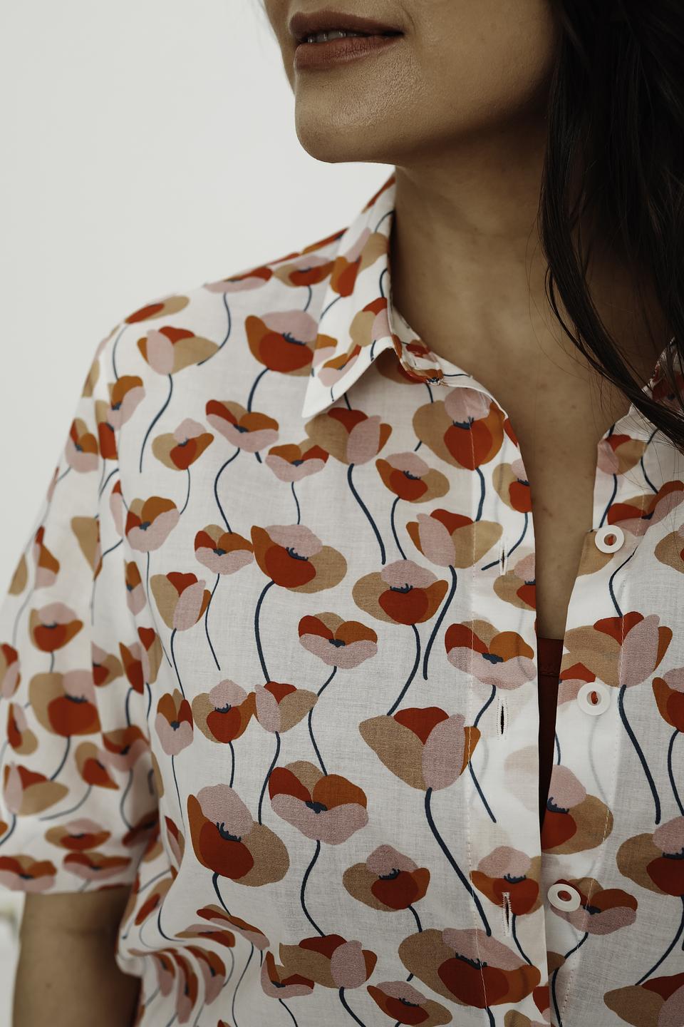 Блуза Erfo с маками