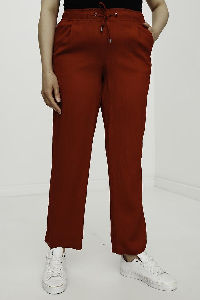 Брюки Lebek красные с поясом