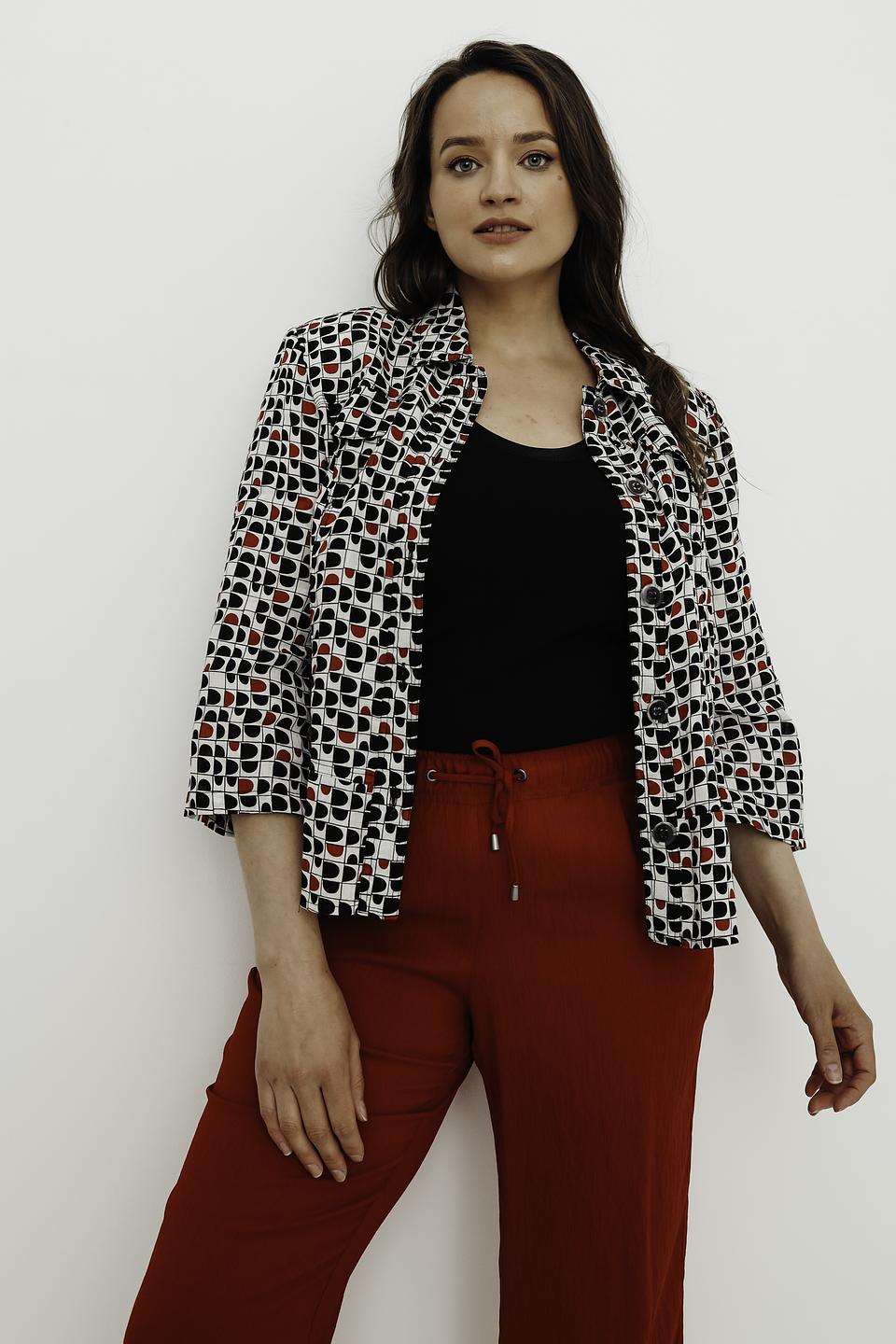 Рубашка Lebek с принтом