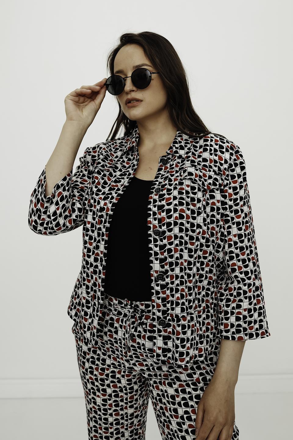 Рубашка Lebek с принтом