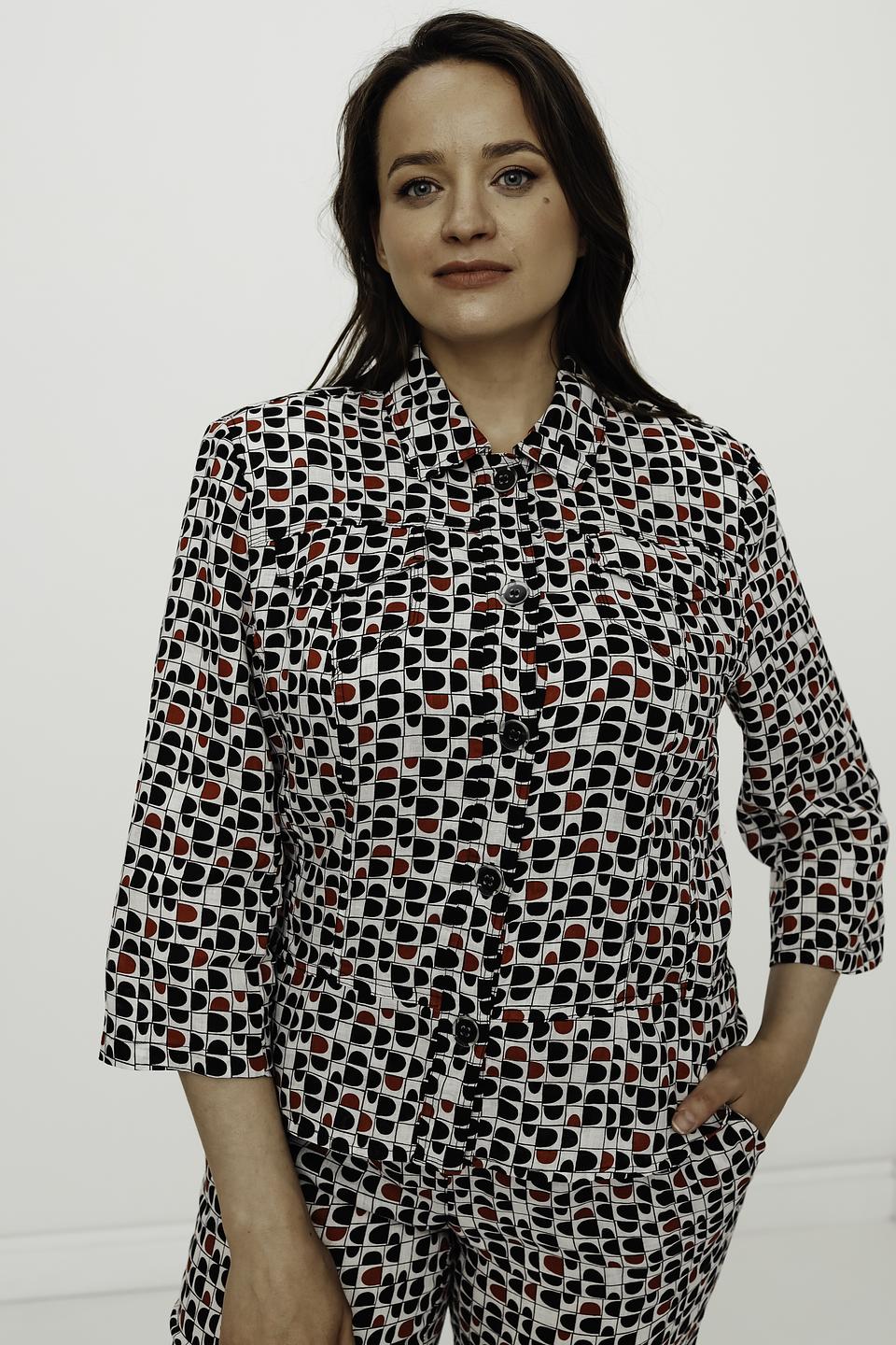 Рубашка Lebek с принтом