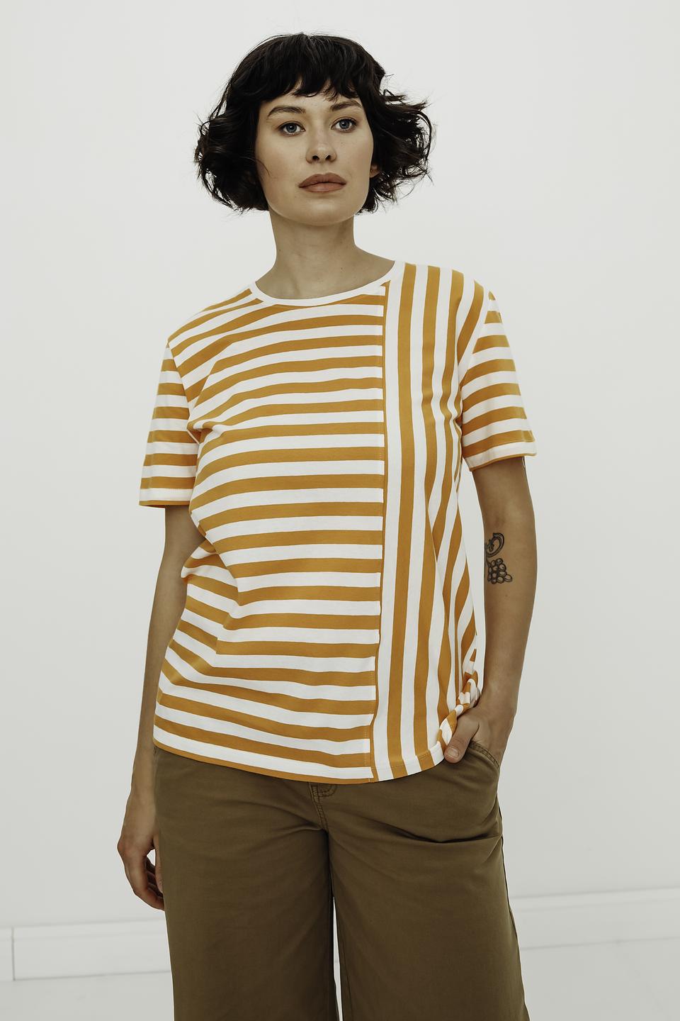 Футболка s.Oliver в полоску оранжевая