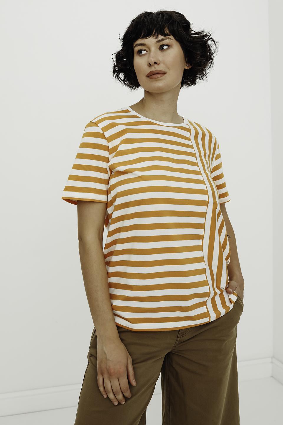 Футболка s.Oliver в полоску оранжевая