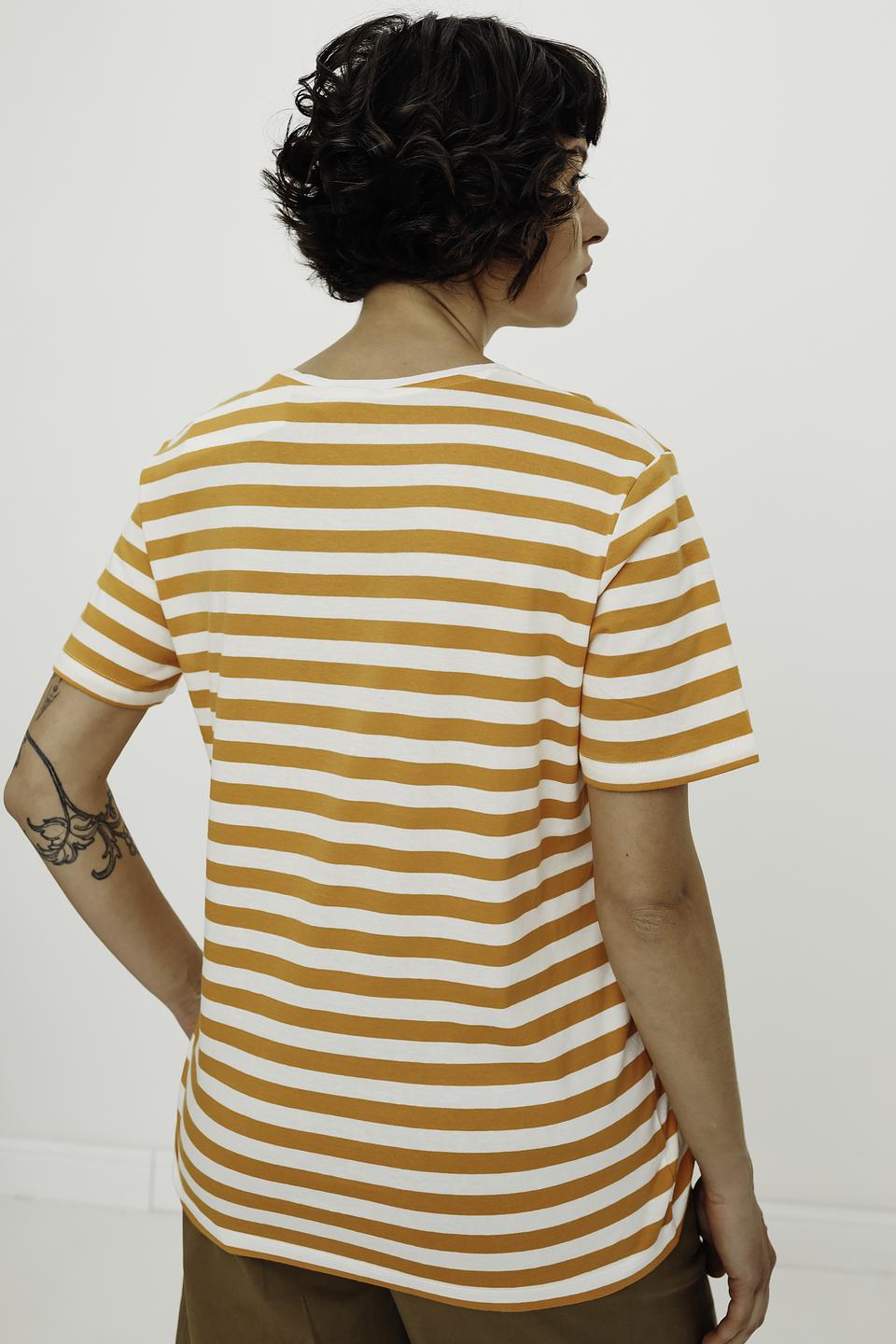 Футболка s.Oliver в полоску оранжевая