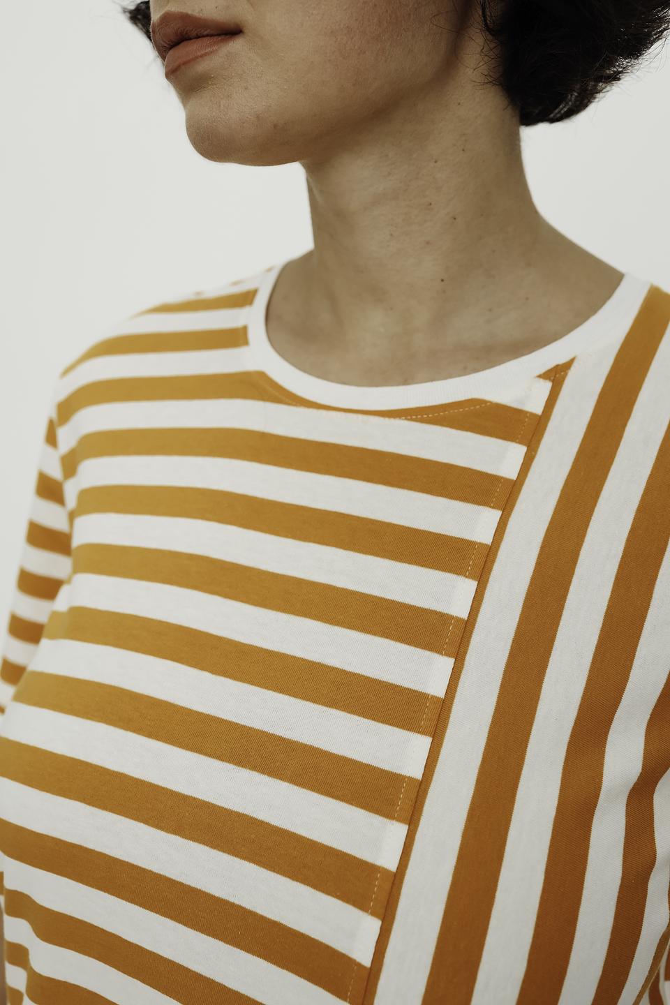 Футболка s.Oliver в полоску оранжевая