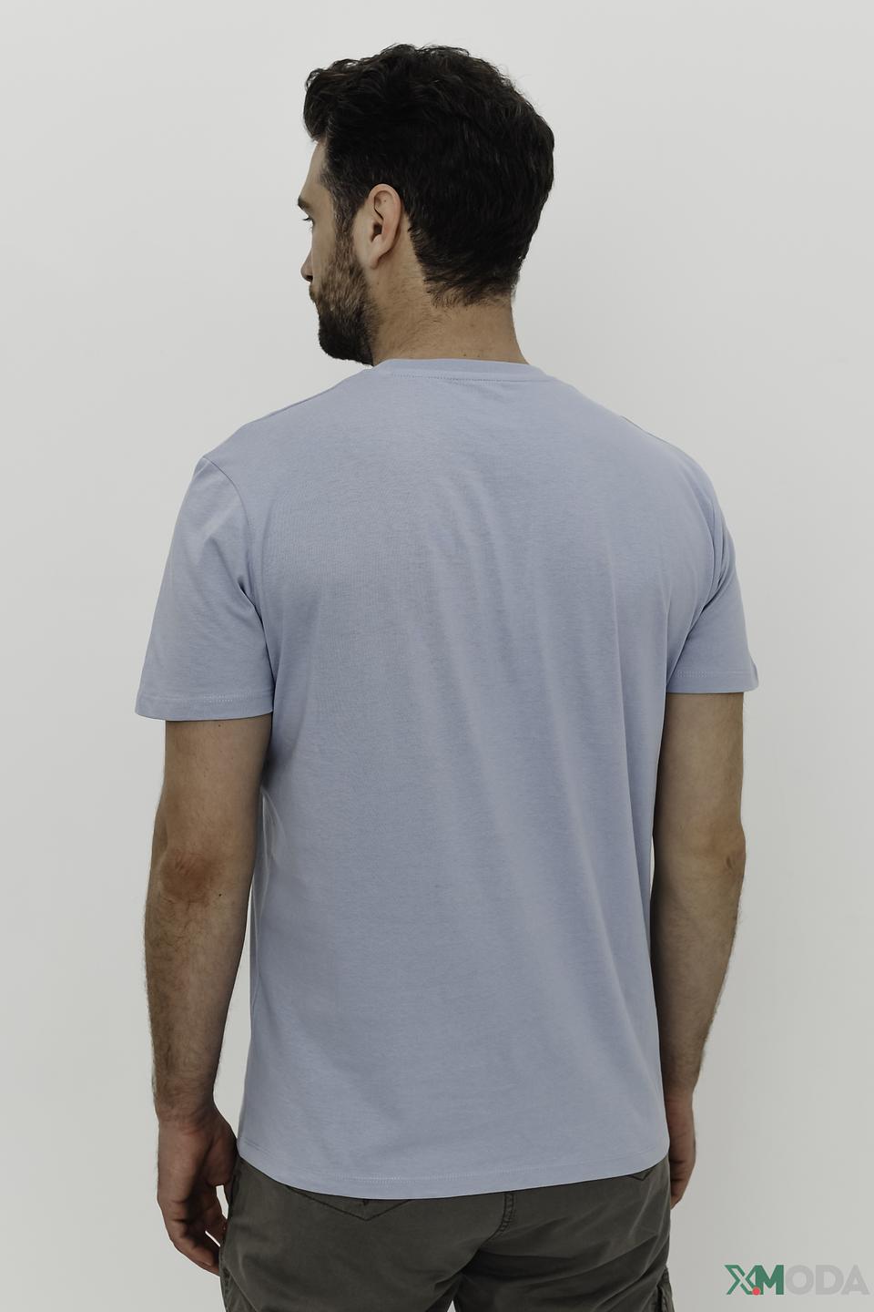 Футболка Tom Tailor голубая с принтом