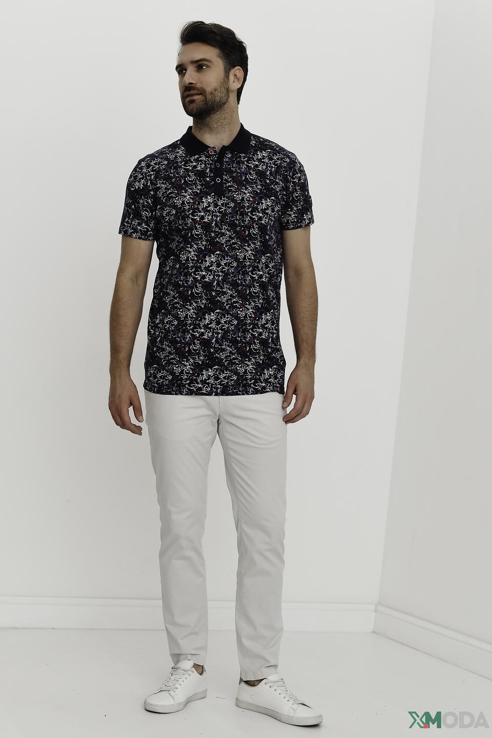 Поло Time Zone с принтом