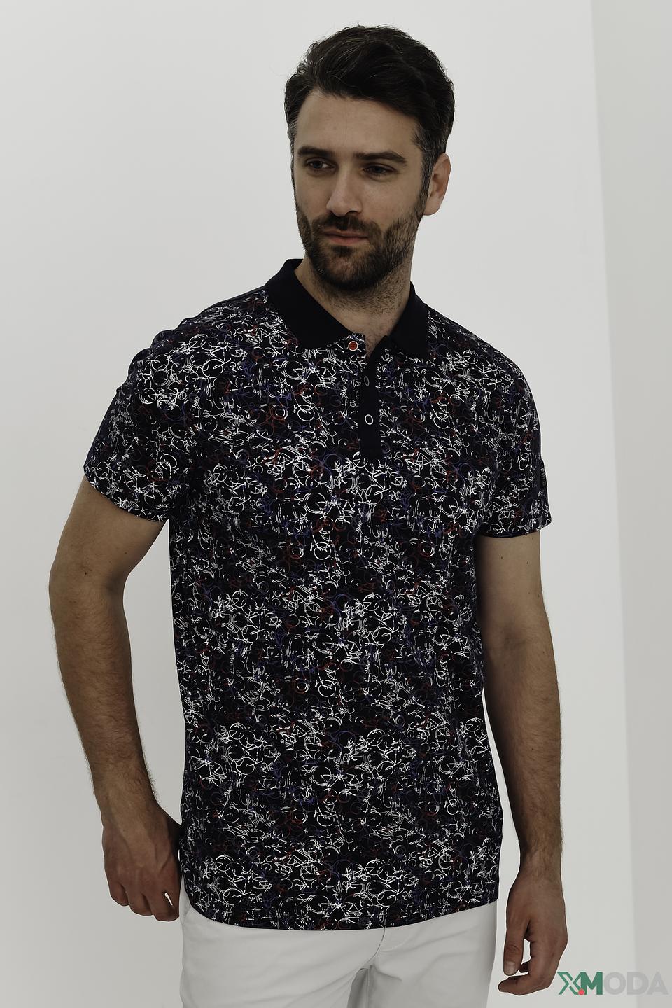 Поло Time Zone с принтом