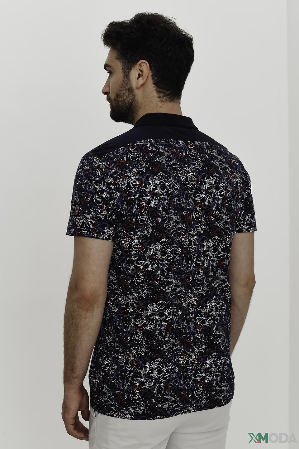 Поло Time Zone с принтом