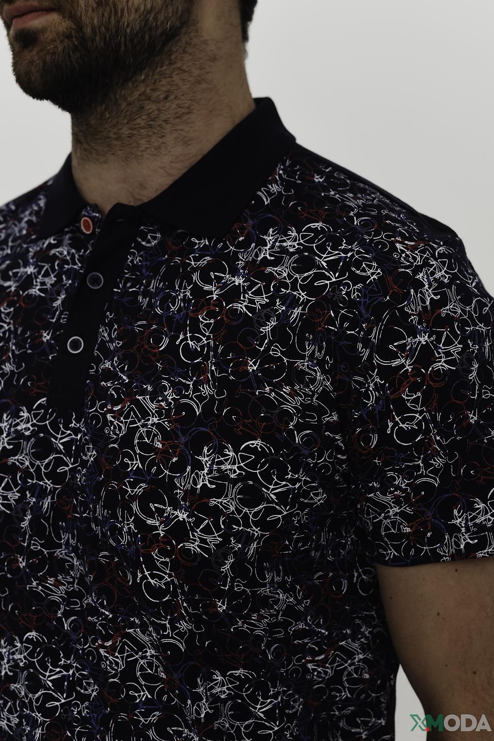 Поло Time Zone с принтом