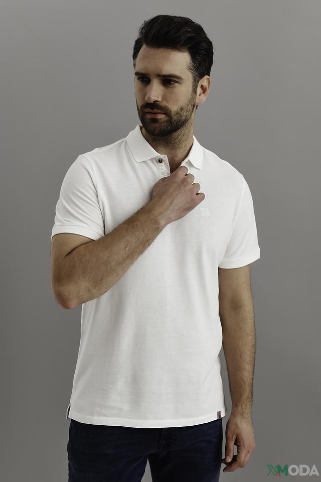 Поло Time Zone хлопковое белое