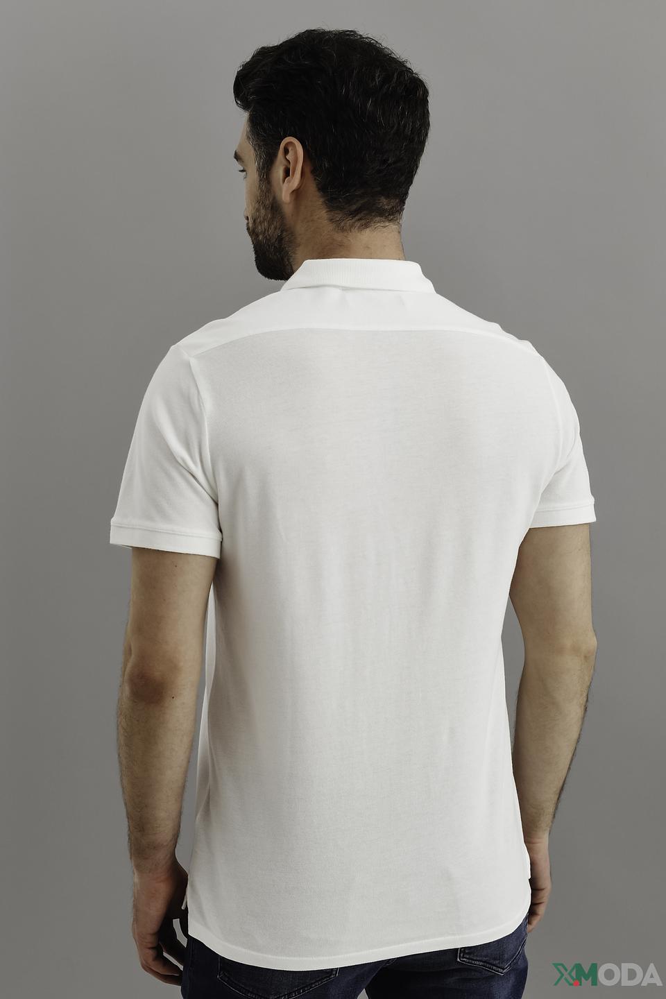 Поло Time Zone хлопковое белое