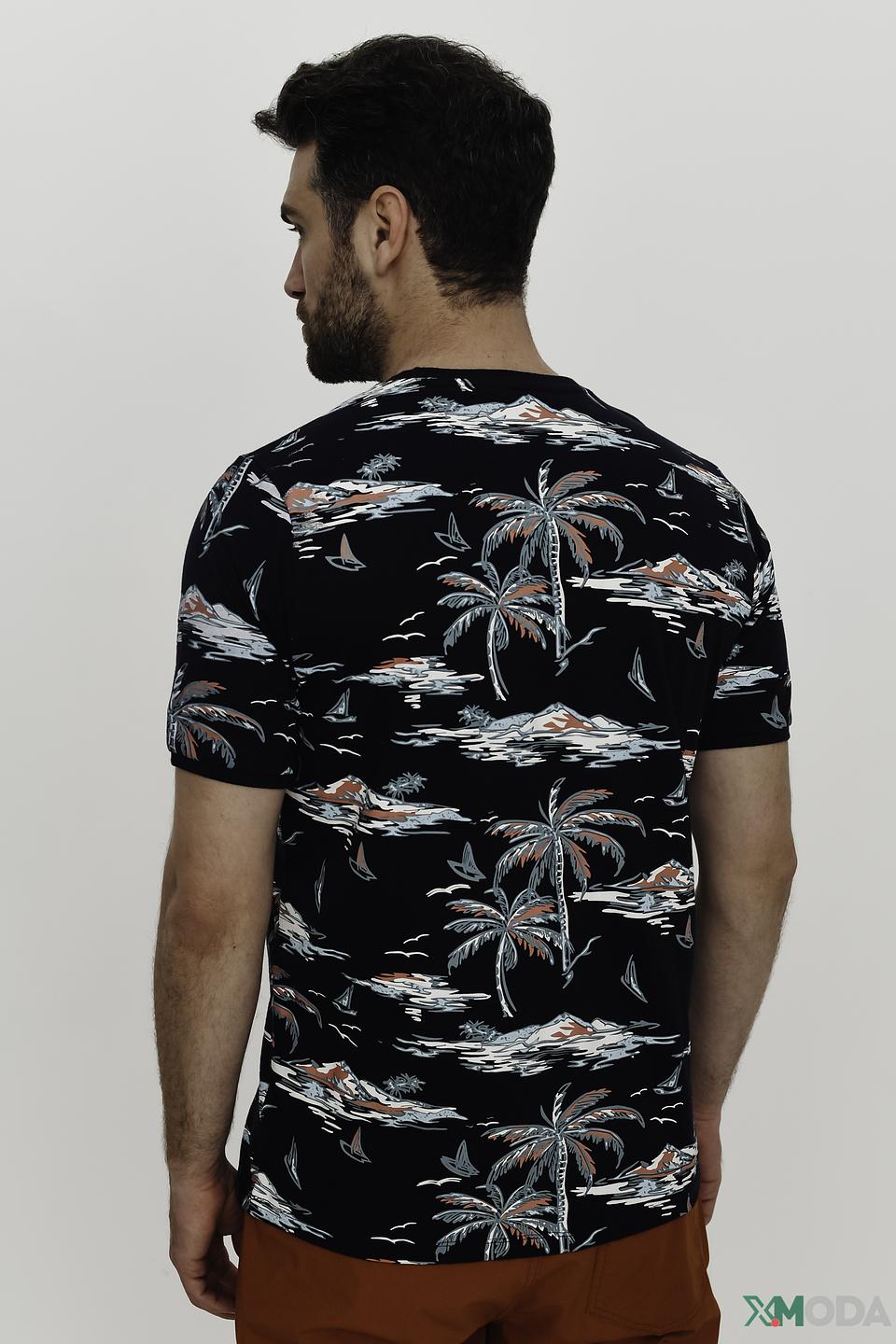Футболка Monte Carlo с тропическим принтом