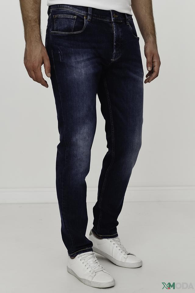 Джинсы Bugatti синие с потертостями