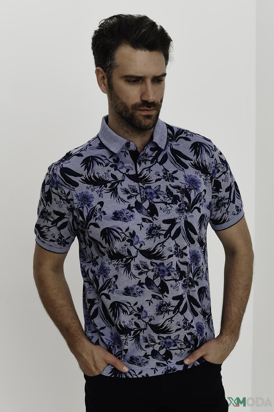 Поло Monte Carlo с цветочным принтом