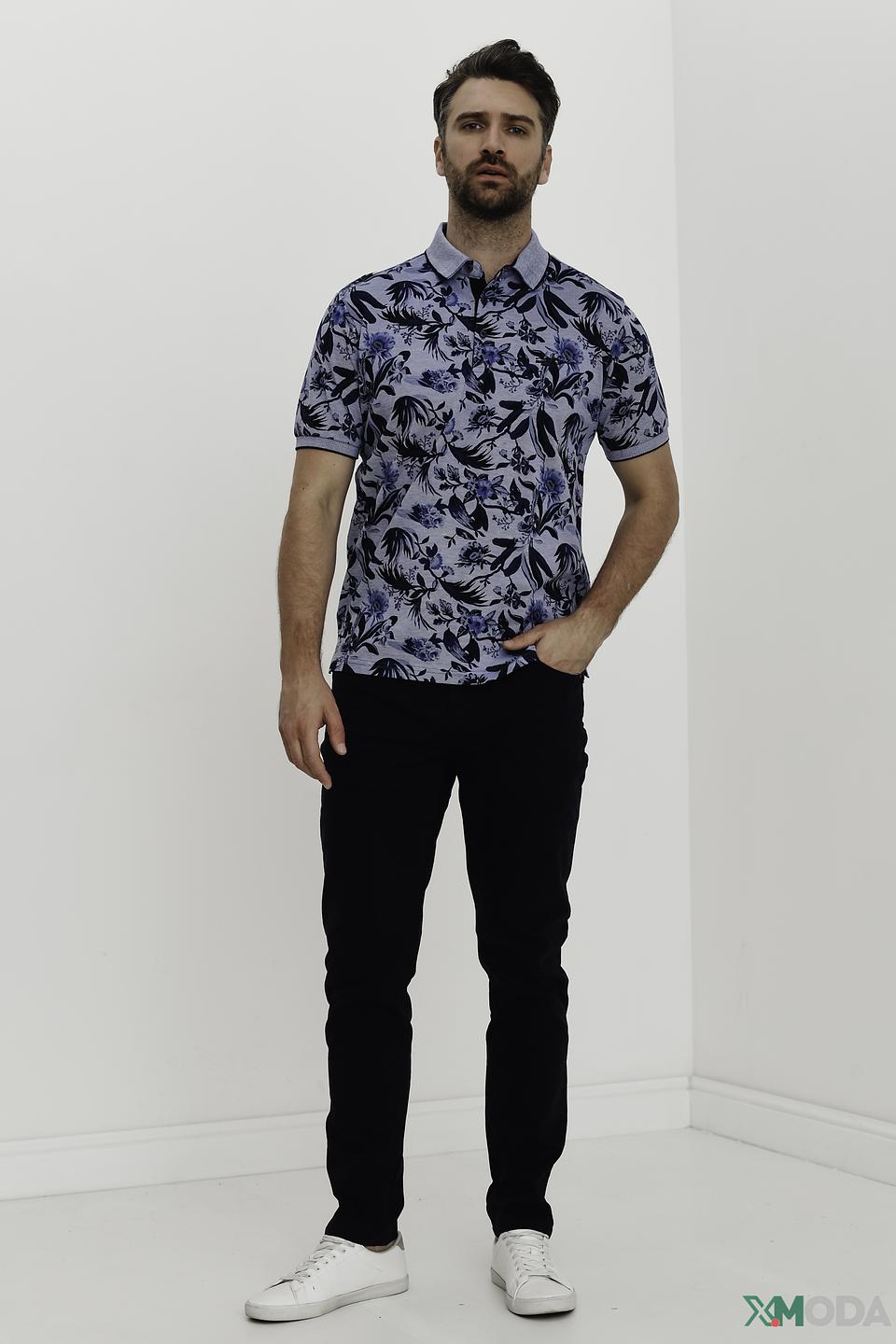 Поло Monte Carlo с цветочным принтом