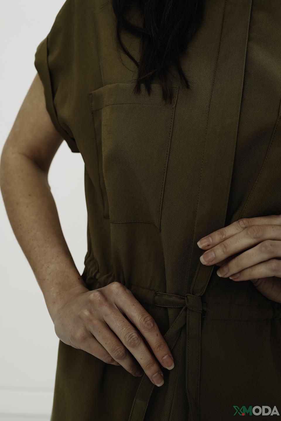 Платье Tom Tailor хаки с карманами