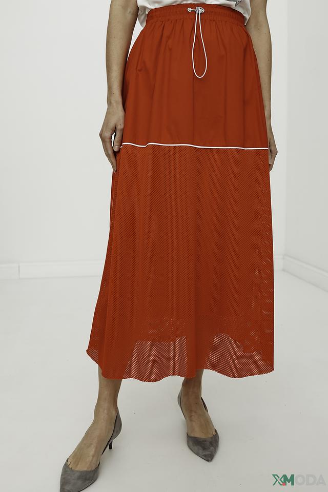 Юбка Tuzzi красная с сеткой