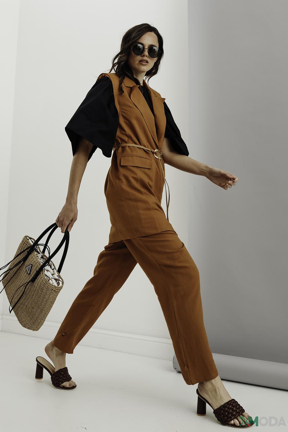 Платье-жилет Patrizia Pepe терракотовый