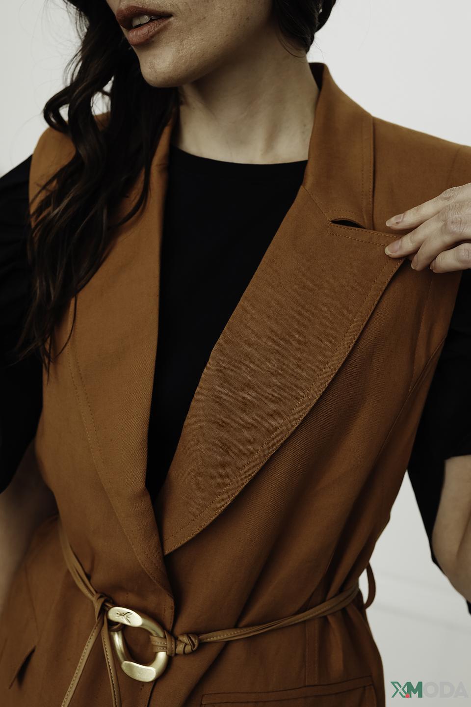 Платье-жилет Patrizia Pepe терракотовый