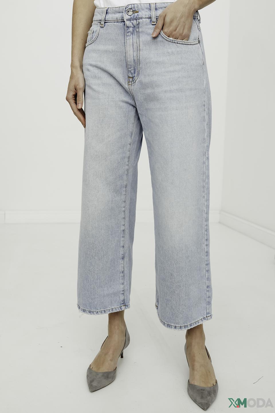 Джинсы Manila Grace широкие голубые