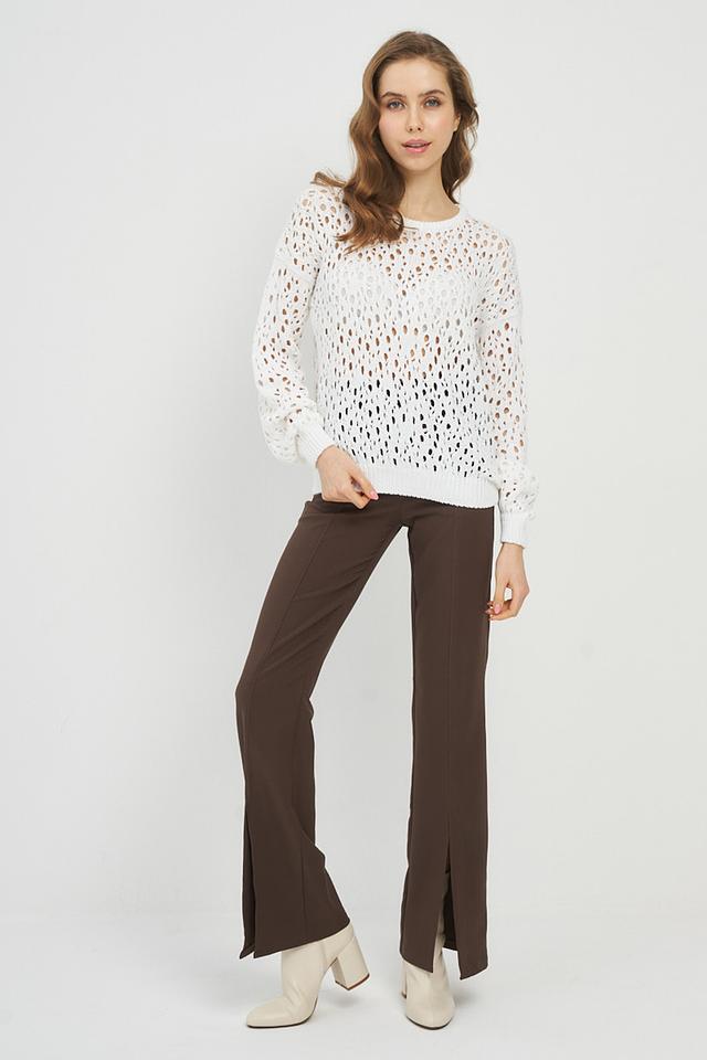 Джемпер VAY ажурный белый