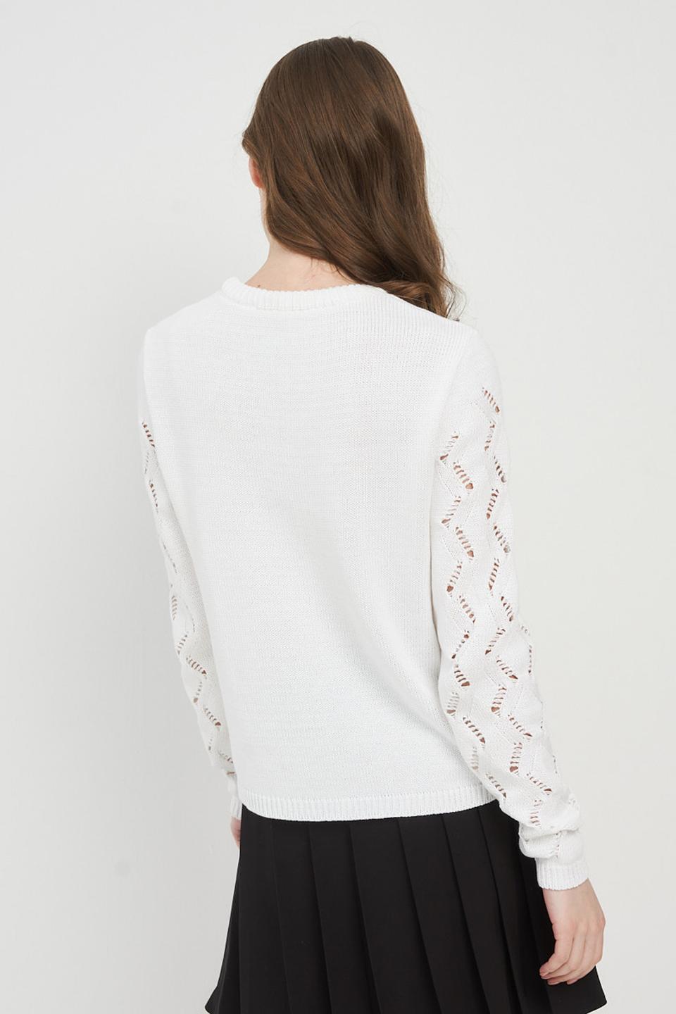Джемпер BE YOU ажурный белый
