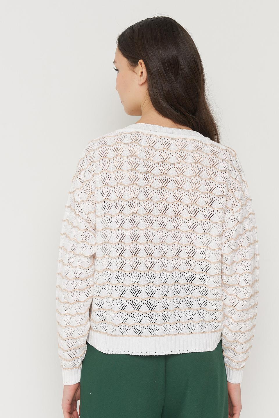 Кардиган VAY ажурный белый