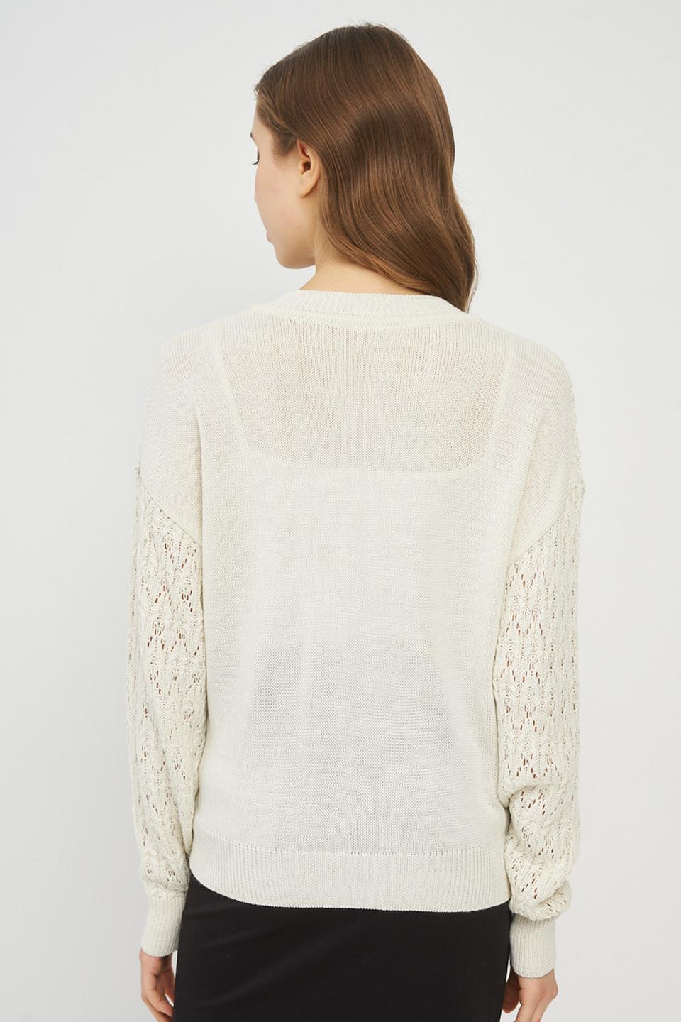 Кардиган VAY вязаный молочный