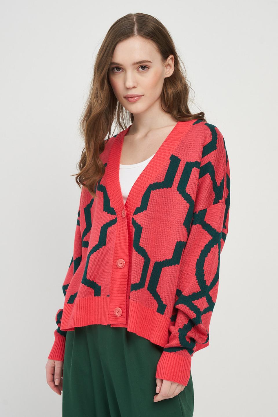 Кардиган BE YOU с узором розовый