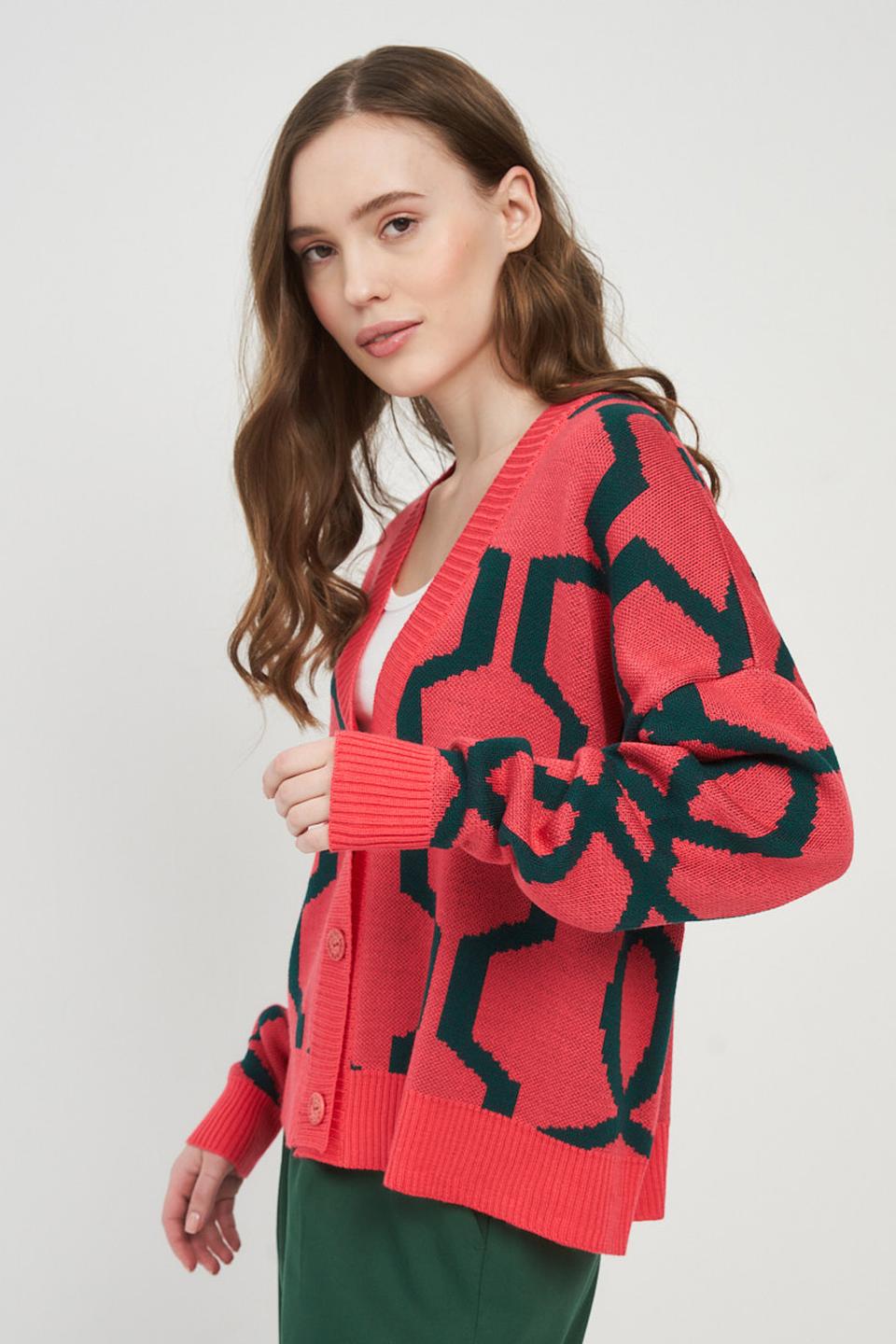 Кардиган BE YOU с узором розовый