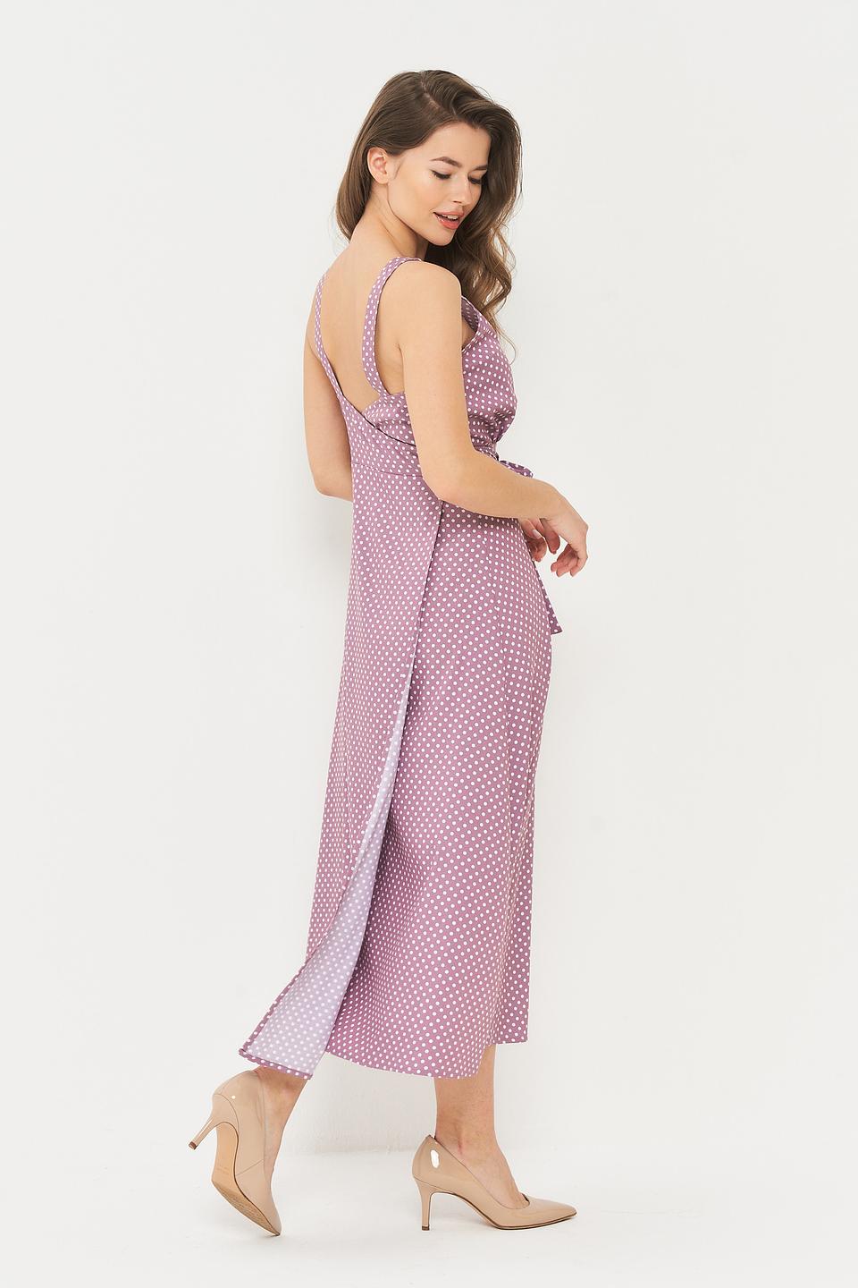 Платье BE YOU в горошек с запахом