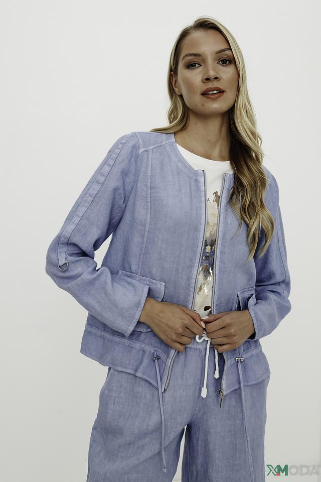 Жакет SE Stenau льняной голубой