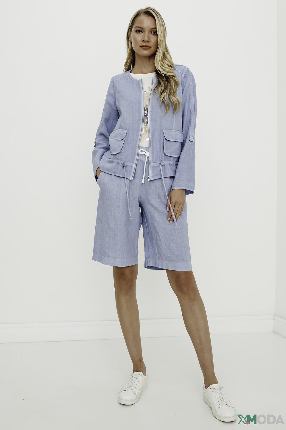 Жакет SE Stenau льняной голубой