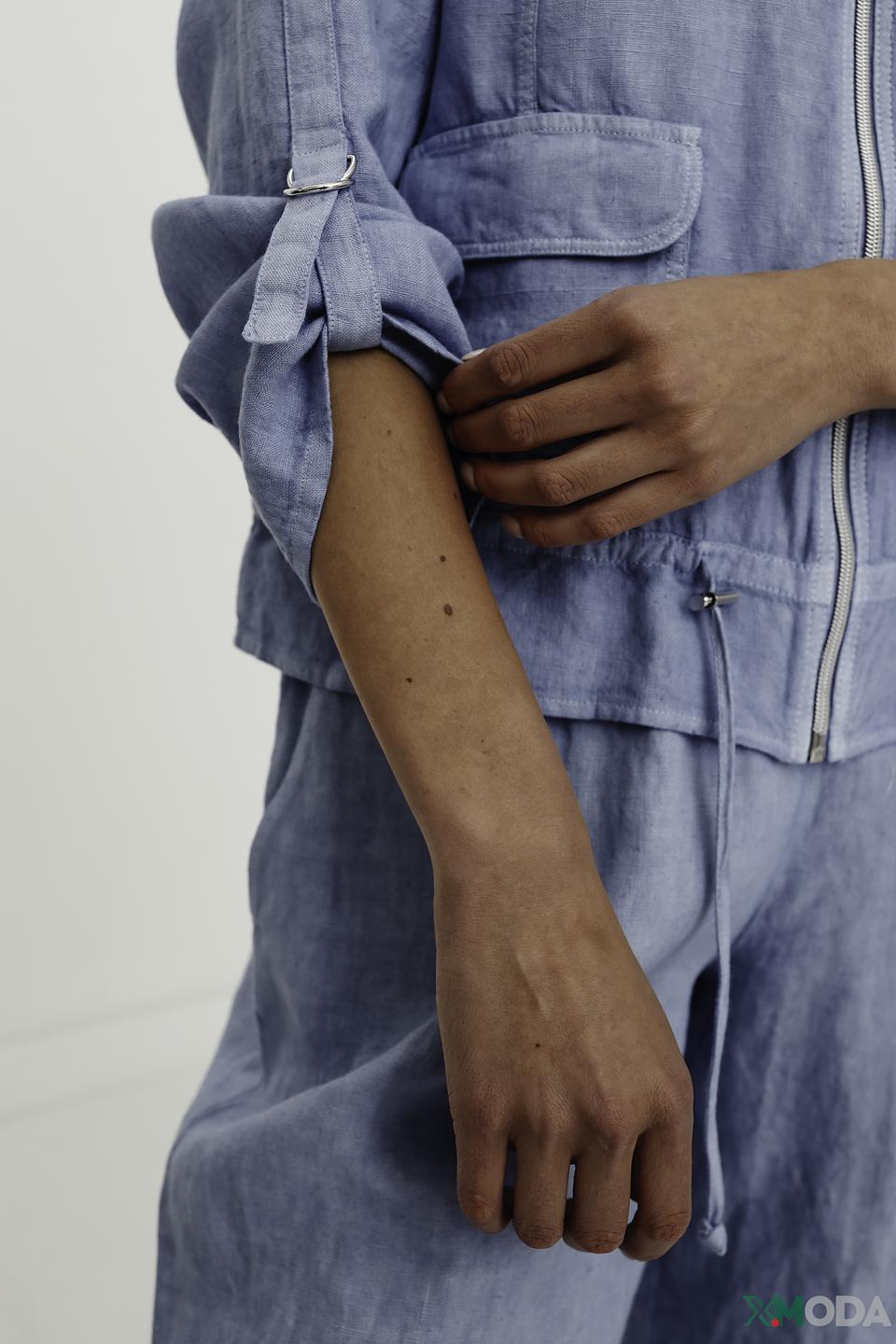 Жакет SE Stenau льняной голубой