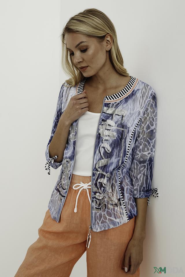 Жакет SE Stenau с принтом голубой