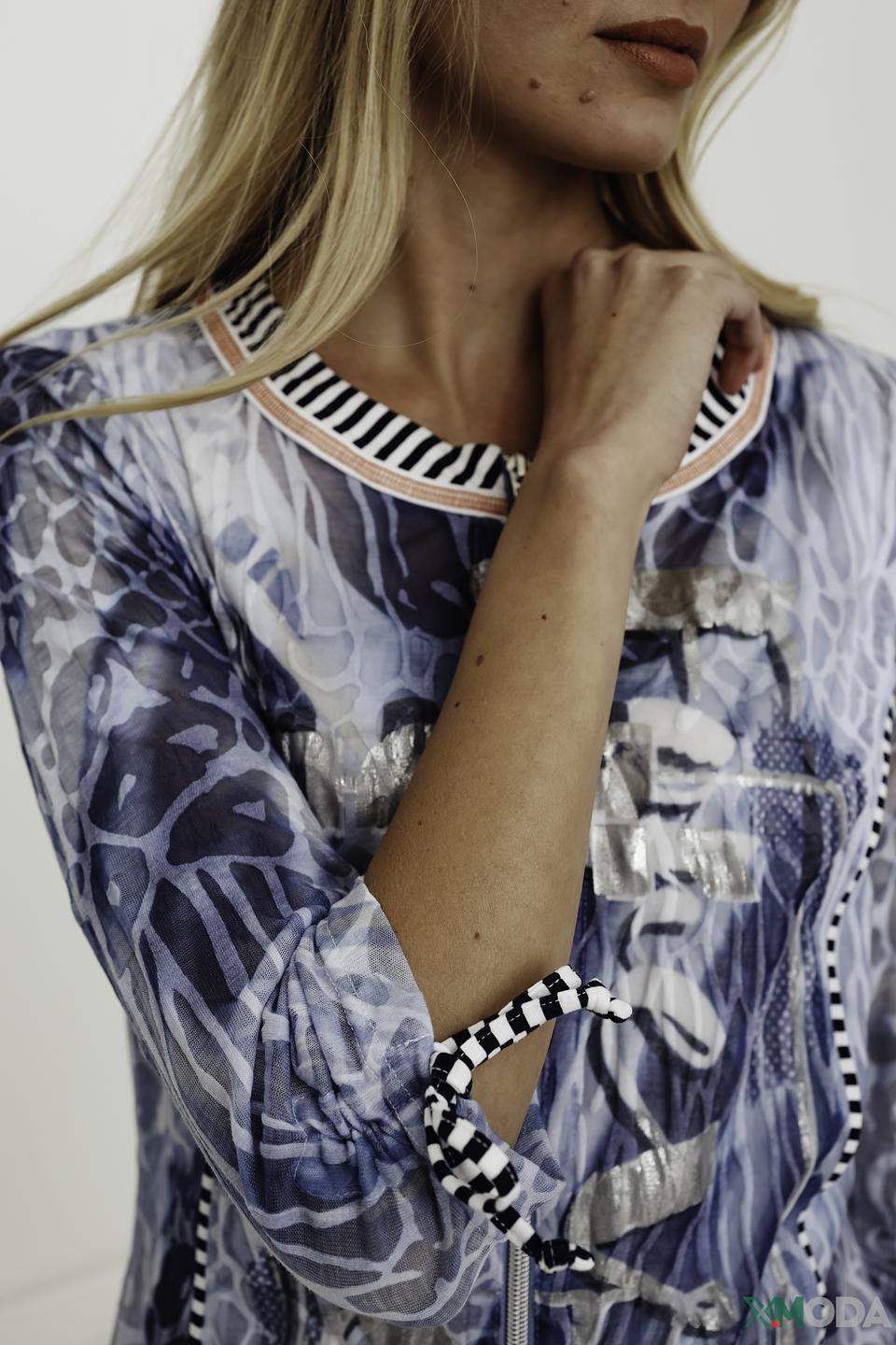 Жакет SE Stenau с принтом голубой