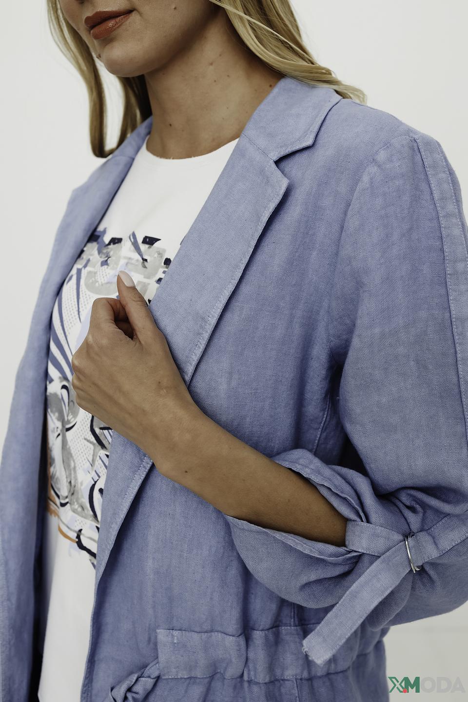 Жакет SE Stenau лен голубой