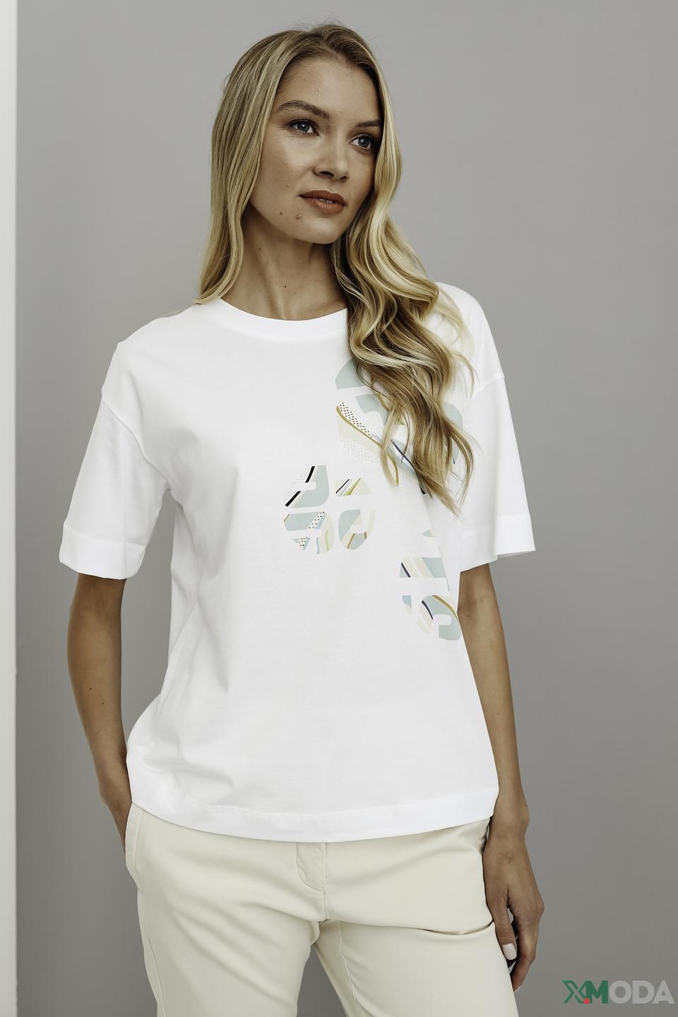 Футболка Marc Cain с принтом белый