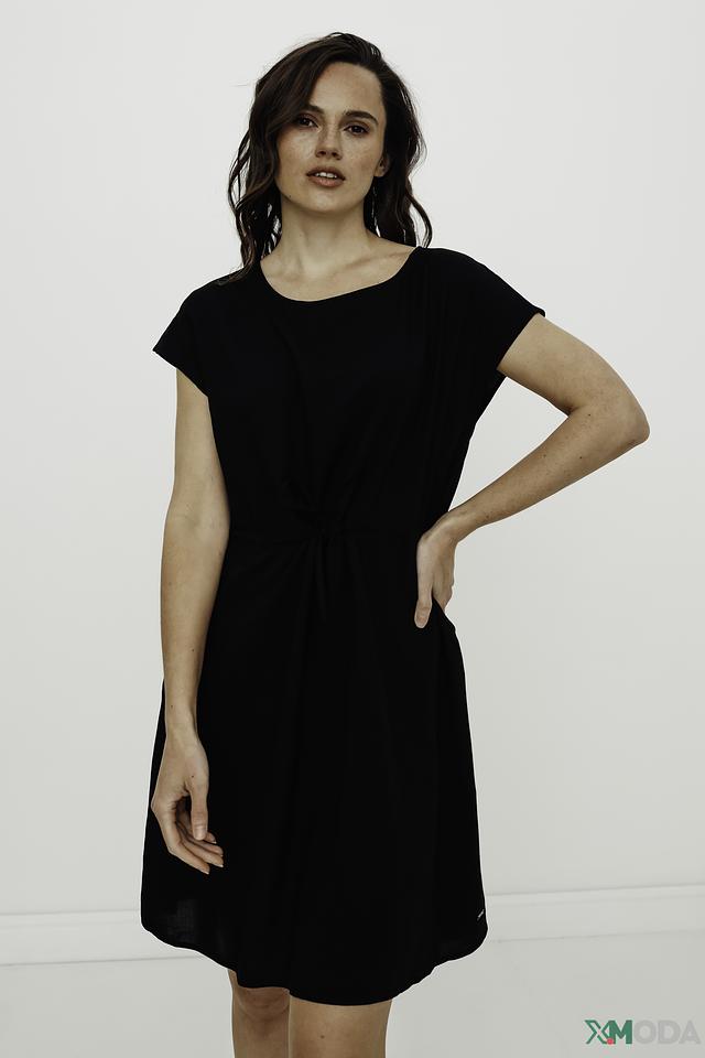 Платье Tom Tailor чёрное с завязкой