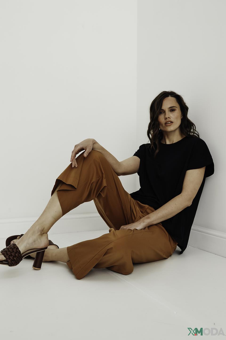 Брюки Patrizia Pepe терракотовые