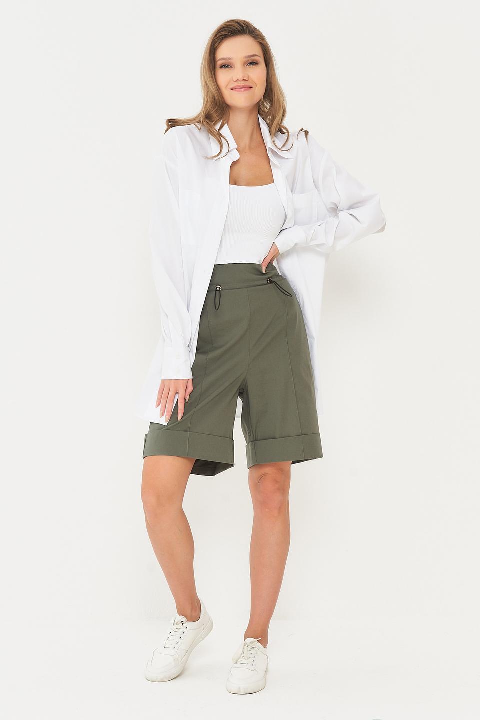 Шорты VAY с манжетами хаки